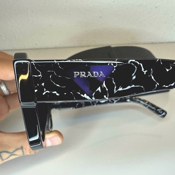 Prada Sunglasses PR22YS in Black/Violet Mirror - Picture 3 of 8